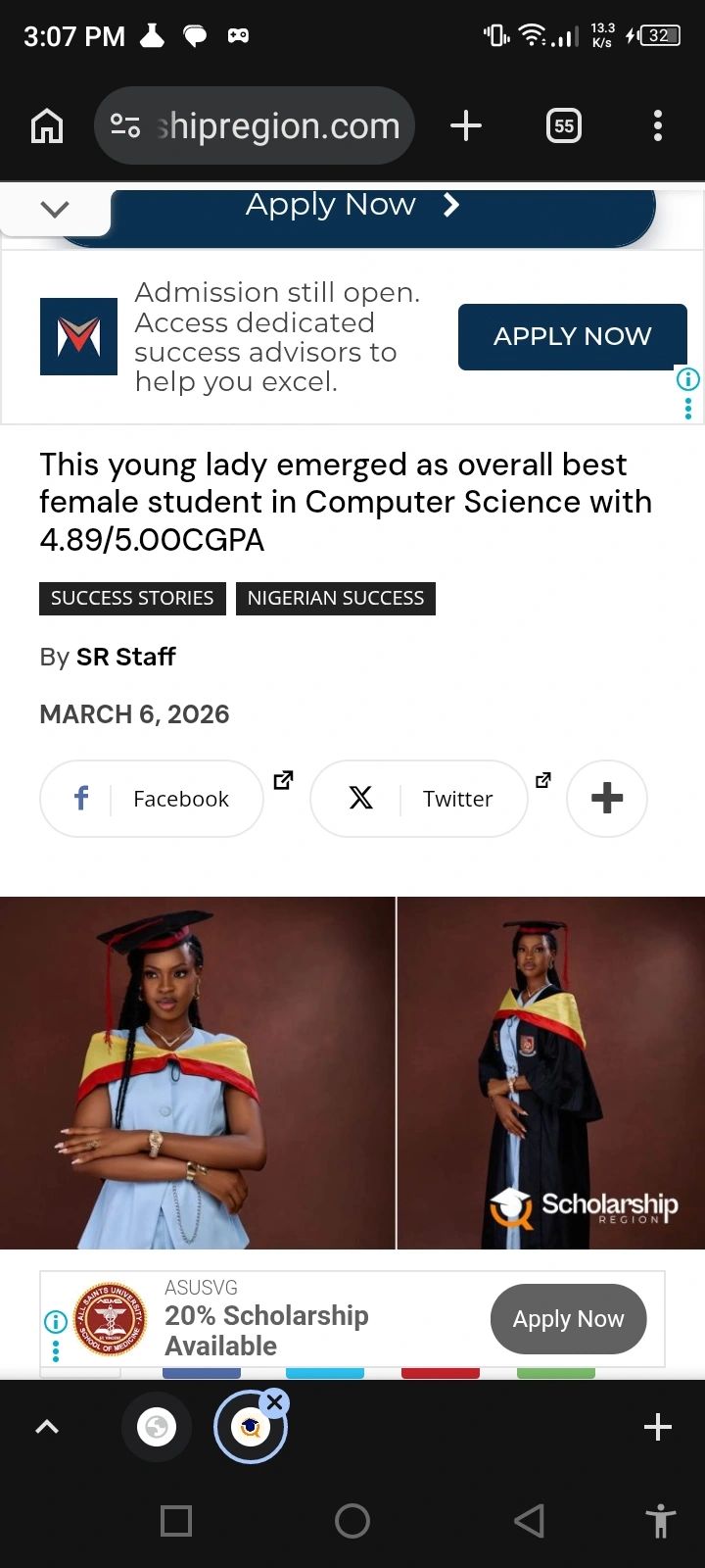 Scholarship Region Post
